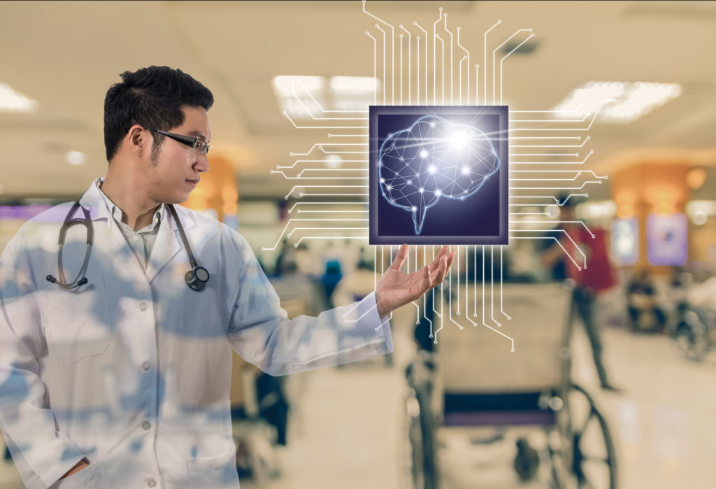 Health industry using AI artificial intelligence healthcare